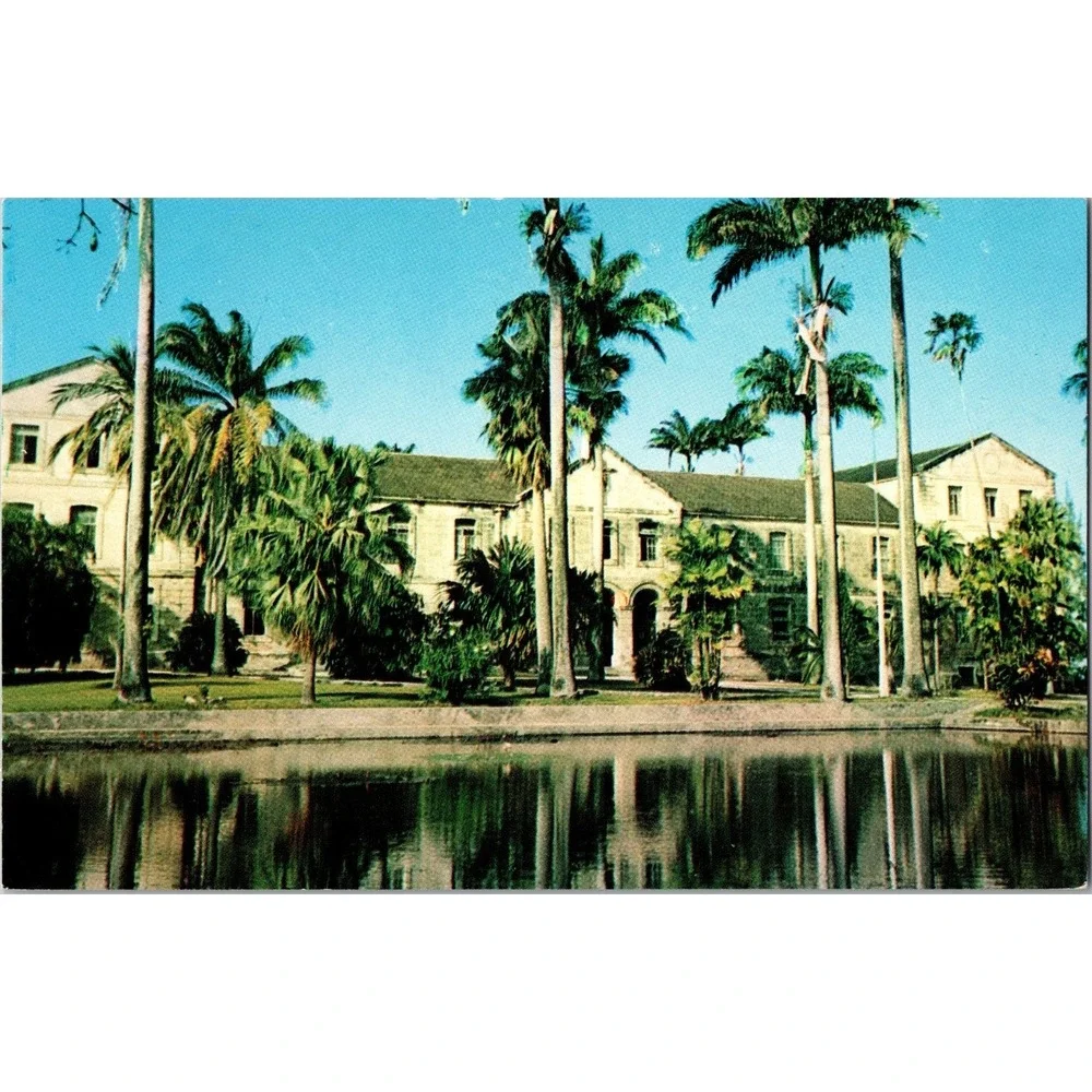 Codrington College St John‎ Barbados Vintage Linen Postcard 1961